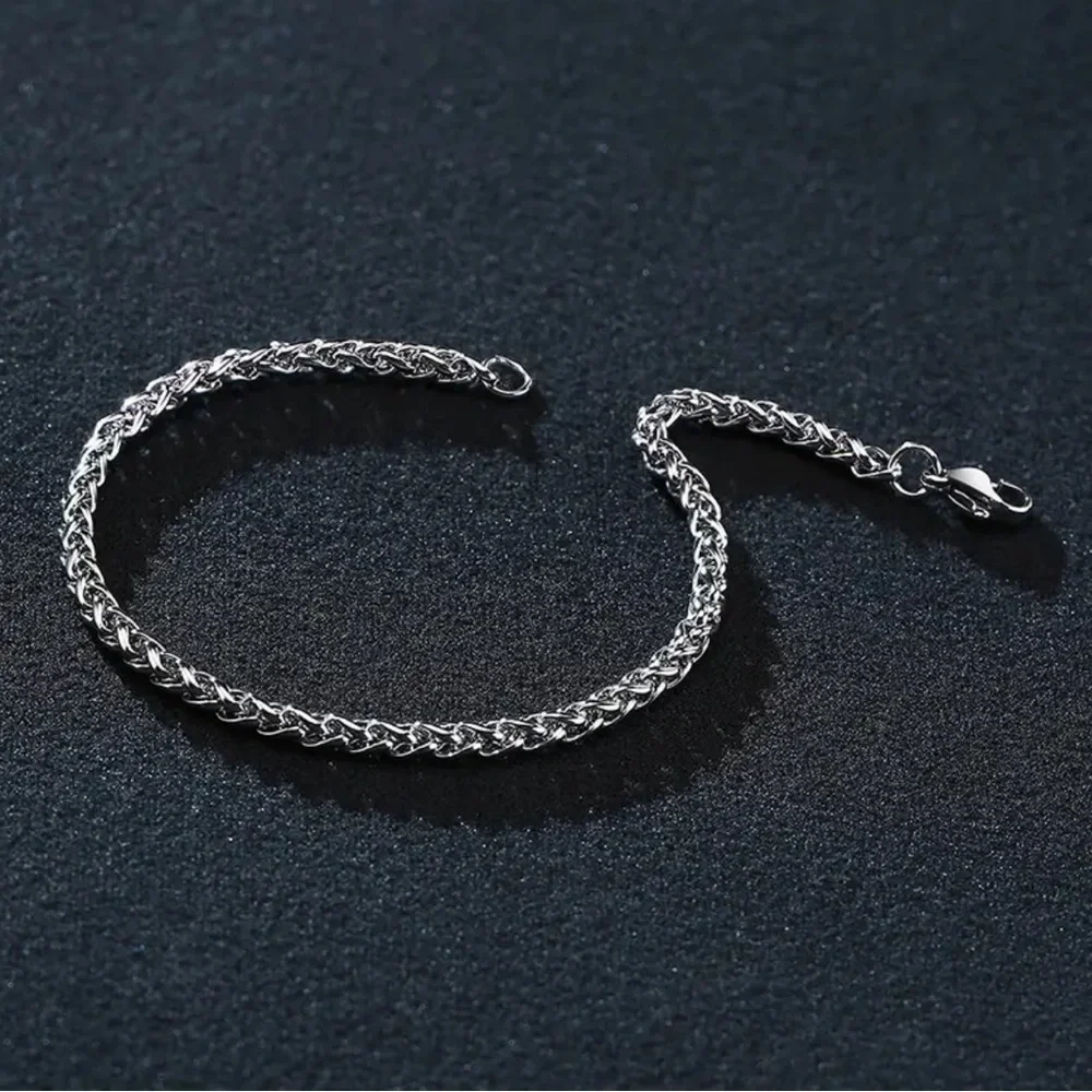 ⭐️NEW⭐️ 925 Sterling Silver Plated Wide Chain Lightning Bolt Toggle Bracelet Set